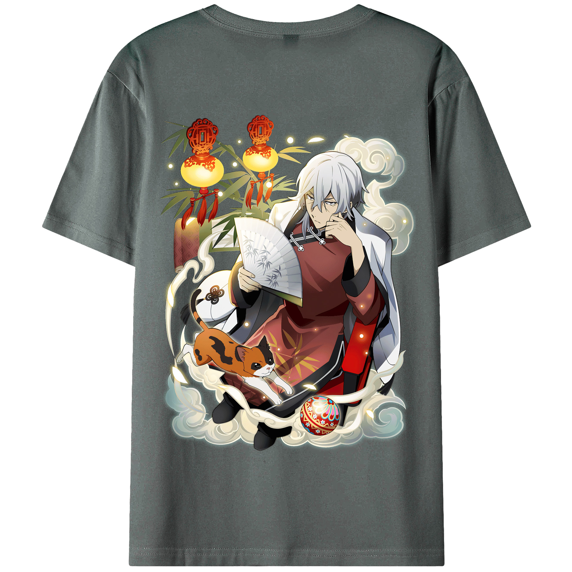 （画像用） 文豪ストレイドッグス Bungo Stray Dogs 綿100％半袖Tシャツ（背面プリント）